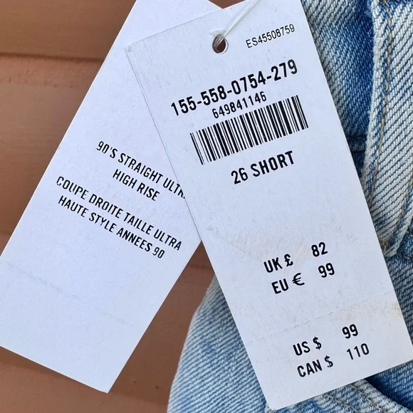 Abercrombie Curve Love 90s Ultra High Rise Straight Jeans - Picture 15 of 16